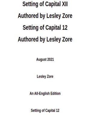 cover image of Setting of Capital